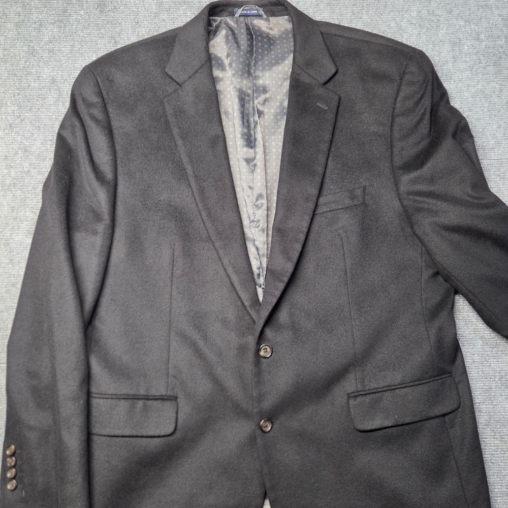 Ralph Ralph Lauren Mens 48L Silk Wool Cashmere Blazer Sport Coat Black Dillard's
